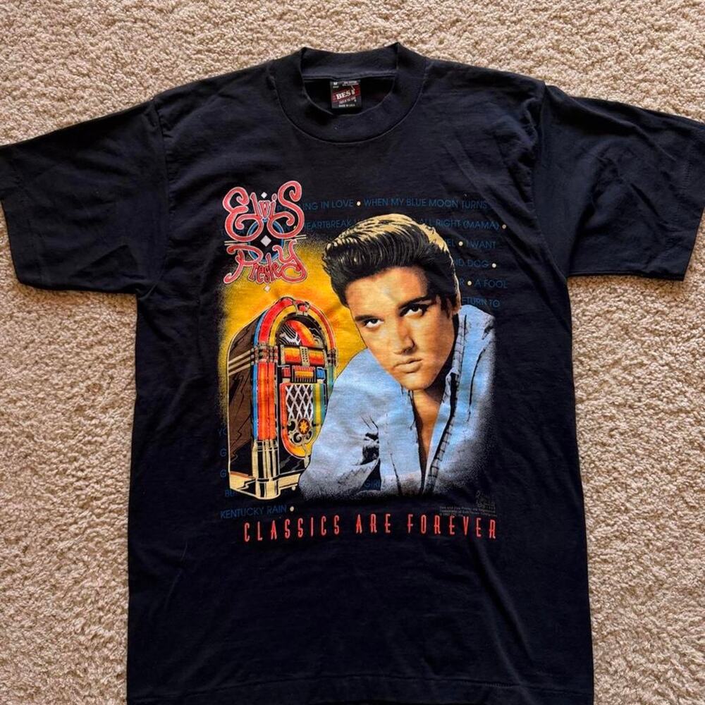 Vintage elvis presley classics black t shirt